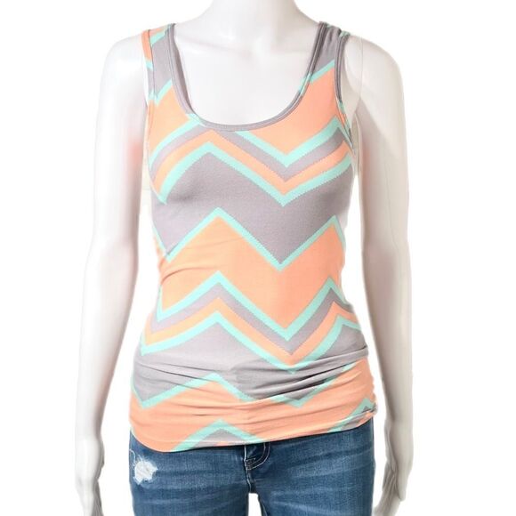 Rue21 Pastel Chevron Tank NWOT - Picture 1 of 8